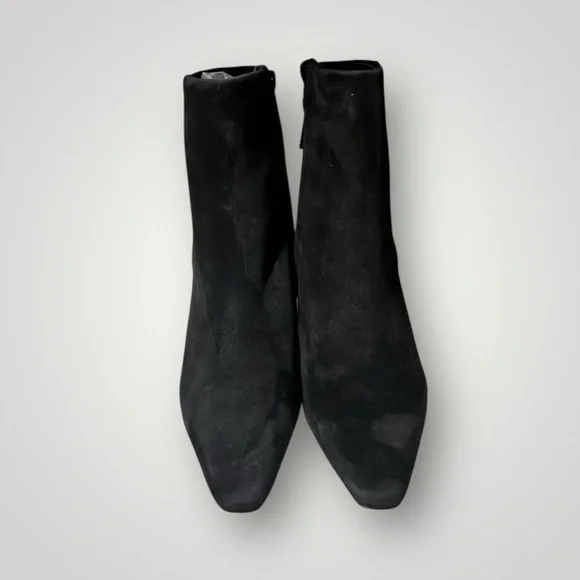 🌻NEW w/tag Sam Edelman Saige Black Suede Ankle Bootie Pointed Toe Heel Size 7.5 - Picture 6 of 11